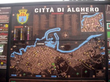 Vakantie Sardinië - Alghero - Stadsplattegrond